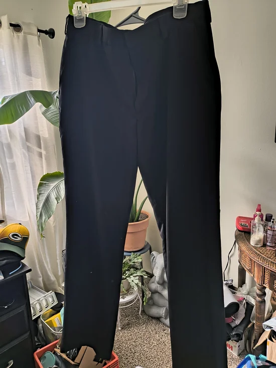 George Black Men's Dress Pants - Straight Leg - Picture 1 of 4